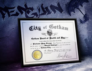 Oswald Cobblepot Penguin - Arkham Asylum Certifica