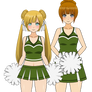 Cheerleaders Bridget and Melody