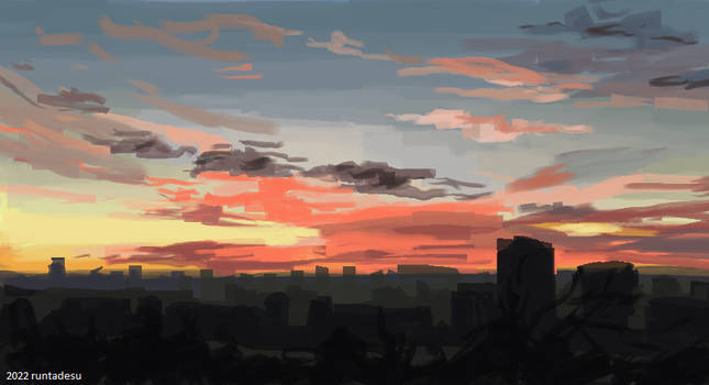 Sunset Microsoft Paint