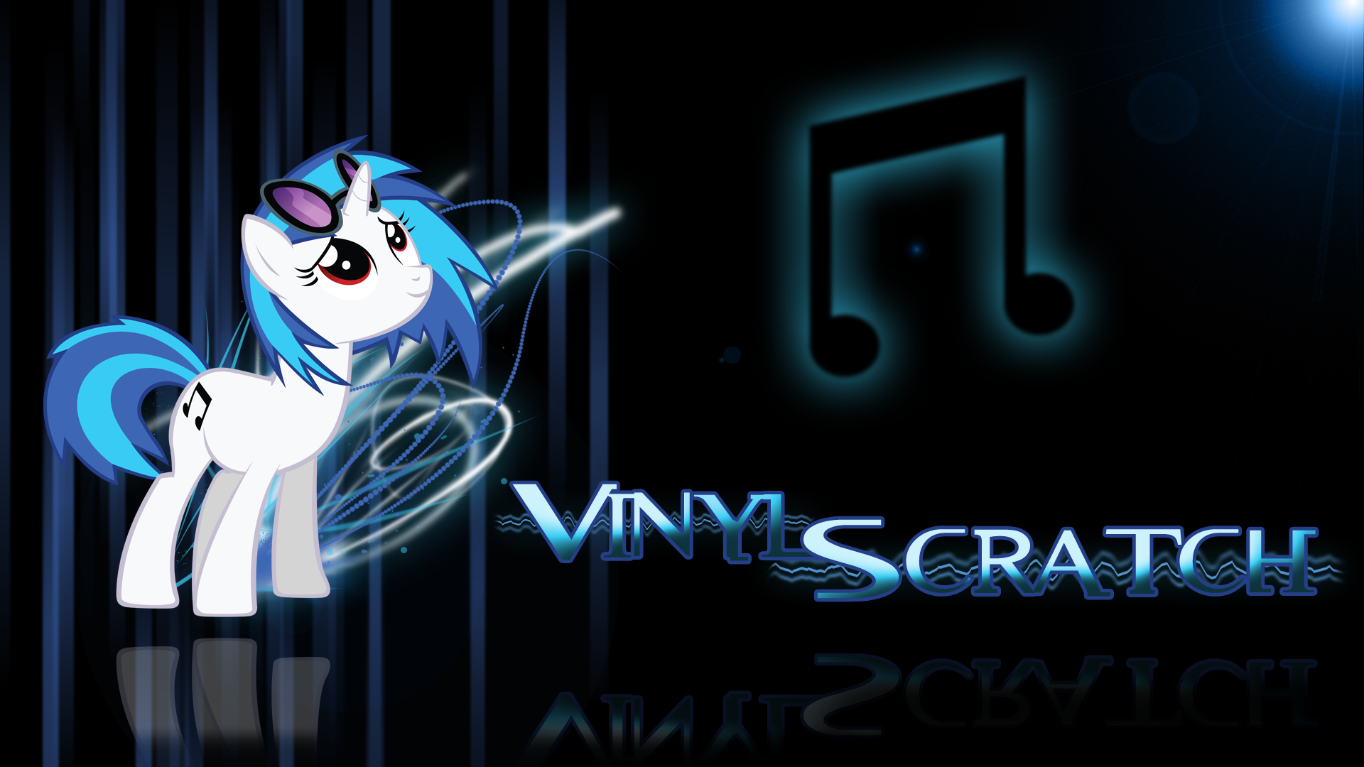 Vinyl Scratch 'Abstract and Neons' Wallpaper