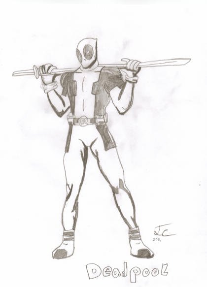 deadpool line art