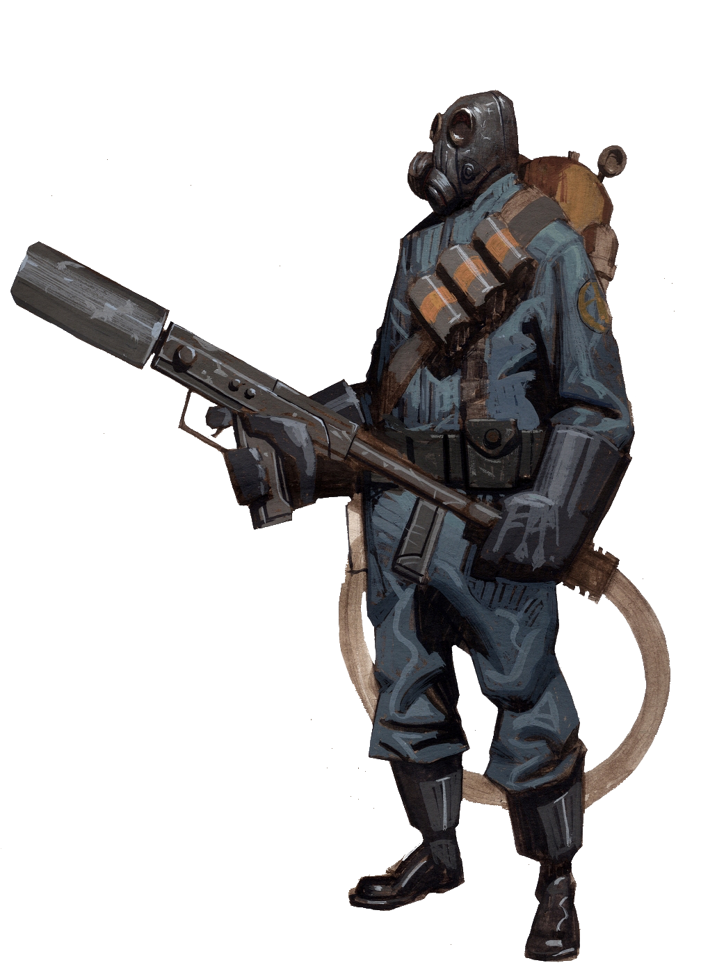 Tf2 pyro (concept art) transparent by kinggemini2025 on DeviantArt