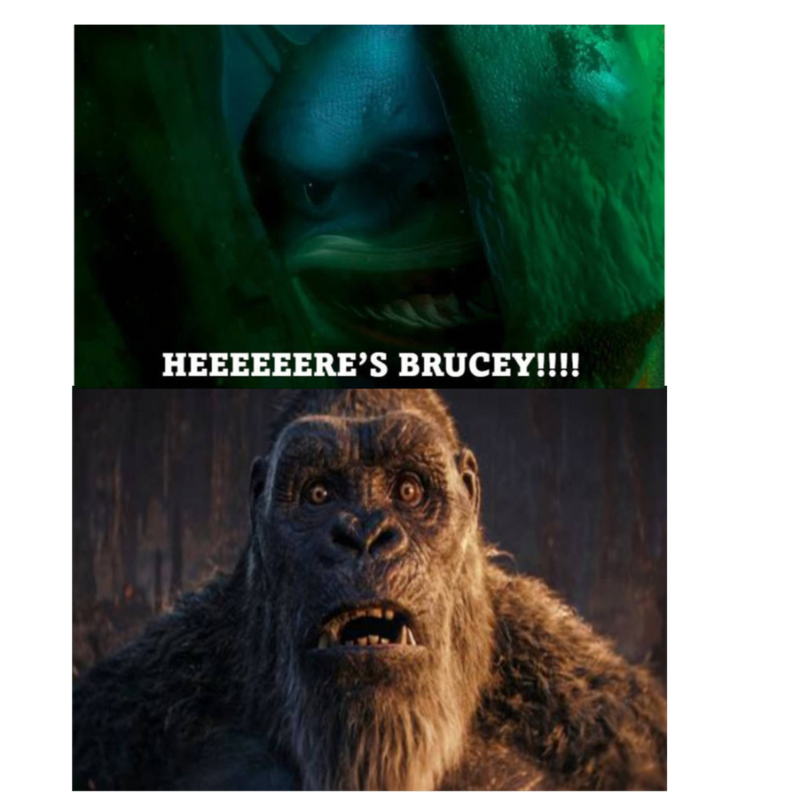 Bruce Scared Deviantart bruce scares kong by kinggemini2025 on DeviantArt