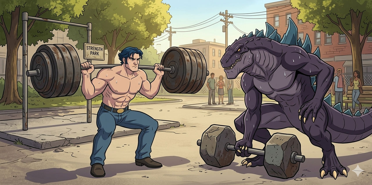Godzilla Icon Gym Logan and gts Godzilla working out by kinggemini2025 on DeviantArt