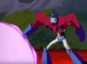 transformers animated optimus prime vs megatron