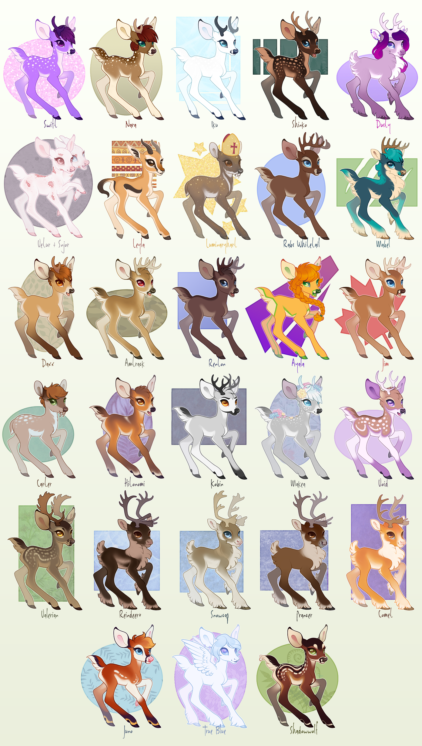 Deerb Recolors Batch #1 by Shadowwolf