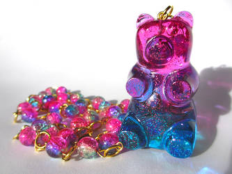 Ombre Gummy Bear necklace