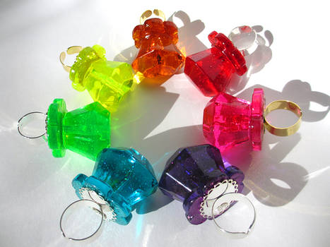 Heart Bling Pop rings!