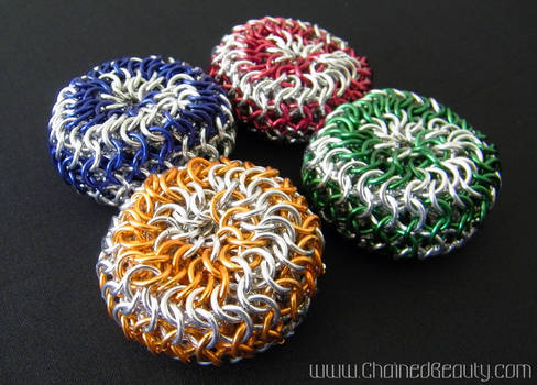 Chainmaille Spiral Footbags