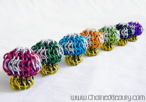 Chainmaille Mushroom Statues