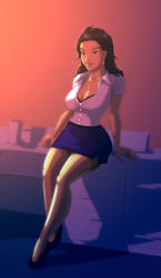 Curvy Office Pinup