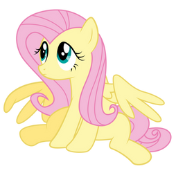 Fluttershy Puppy Face Vector