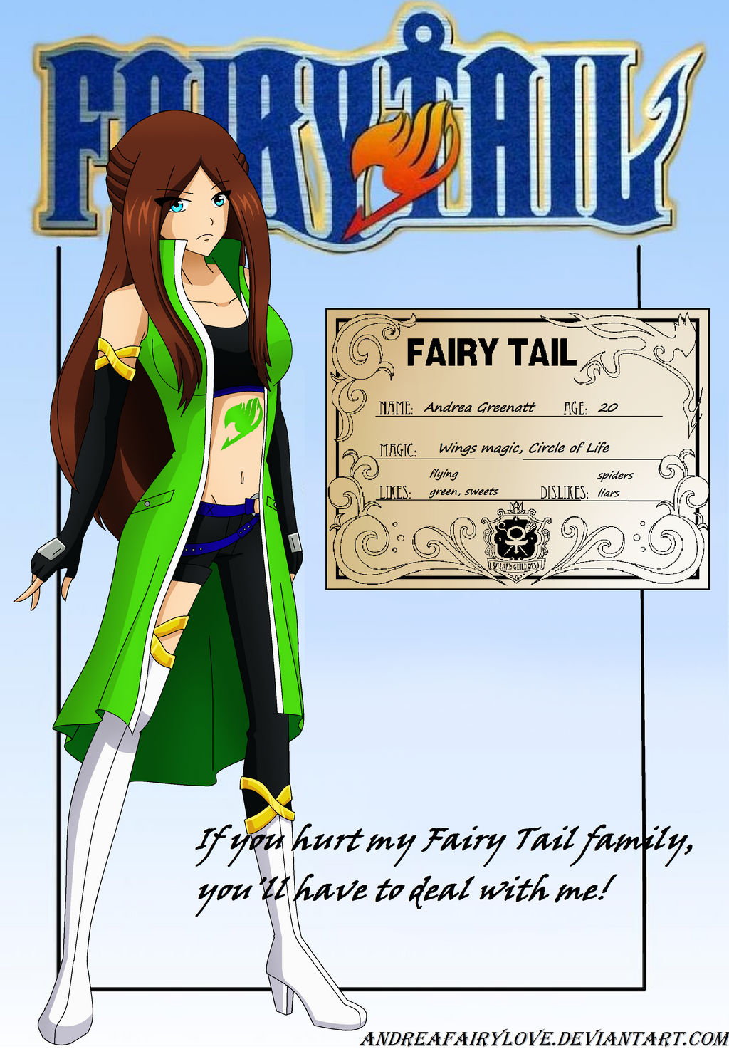 Greenatt Fairy Tail: Andrea Greenatt ID card by AndreaArtsDA on DeviantArt