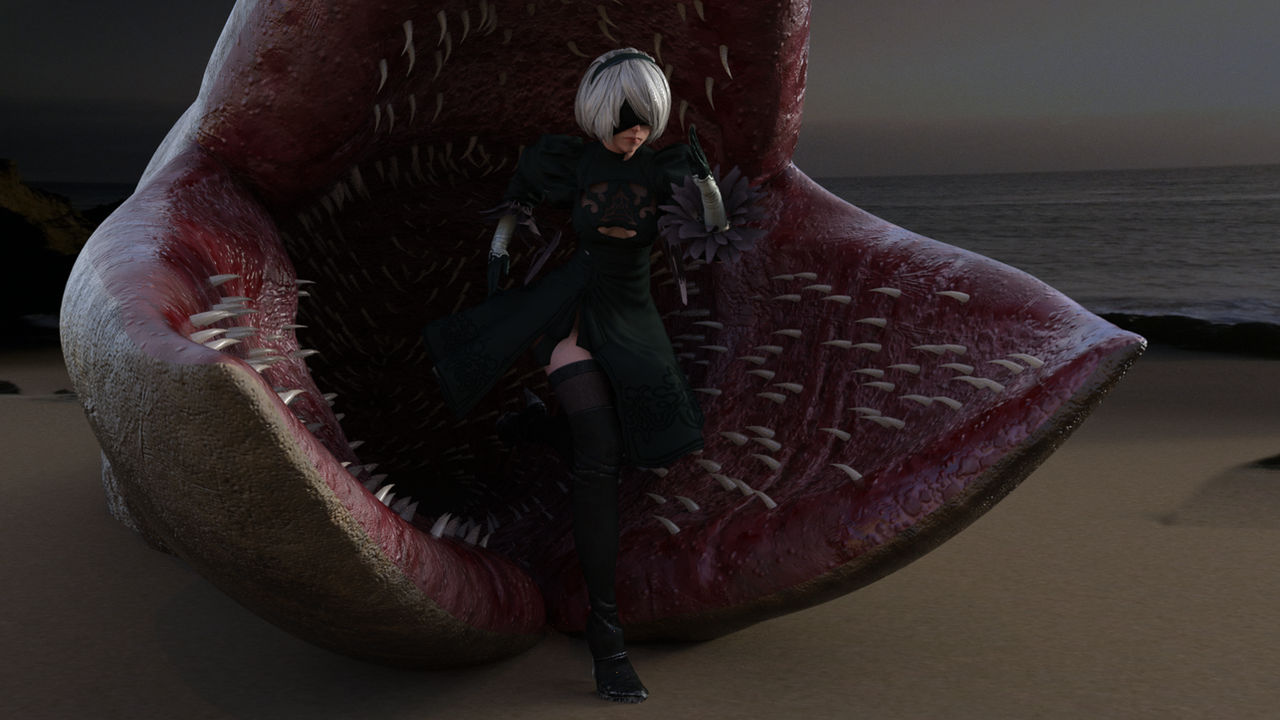 Angry 2b 2B in peril by 1VoCa1 on DeviantArt
