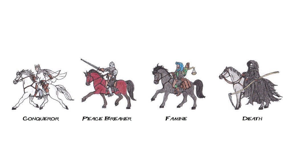 Four Horsemen Of The Apocalypse From Revalations By Imntdead On Deviantart