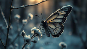 Nature's Delicate Beauty Caught in Winter's Embrac