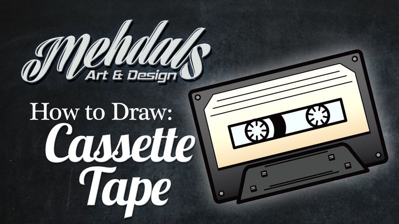 How to Draw a Cassette Tape