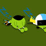 (pbs kids) dee and del sleepy on the ground