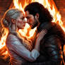 Daenerys Targarian x Jon Snow fireplace love