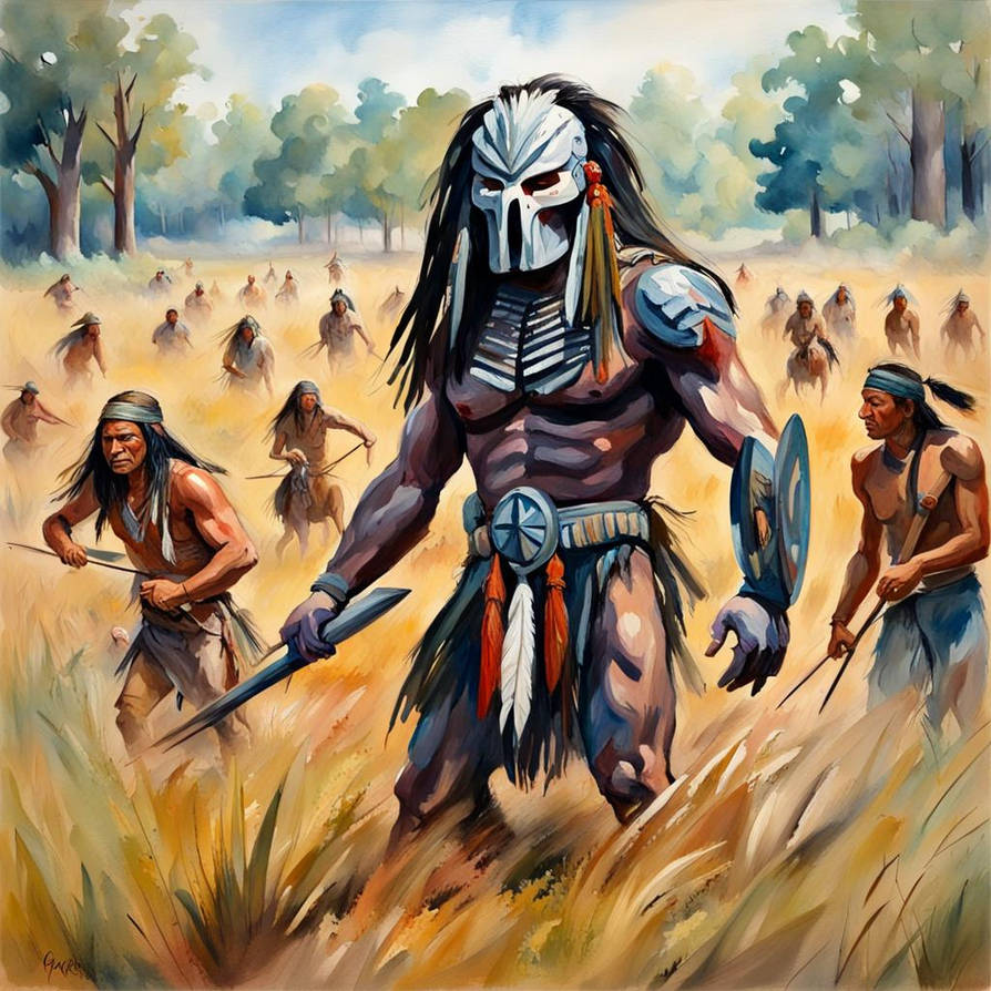 Predator x Hunting Grounds - Native oil art by Iancranium on DeviantArt