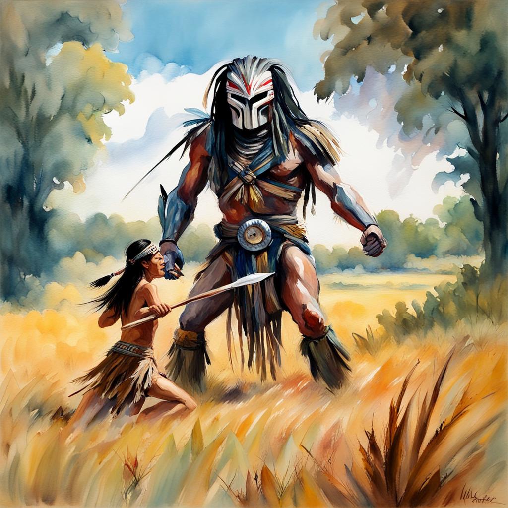 Predator x Hunting Grounds - Native oil art by Iancranium on DeviantArt