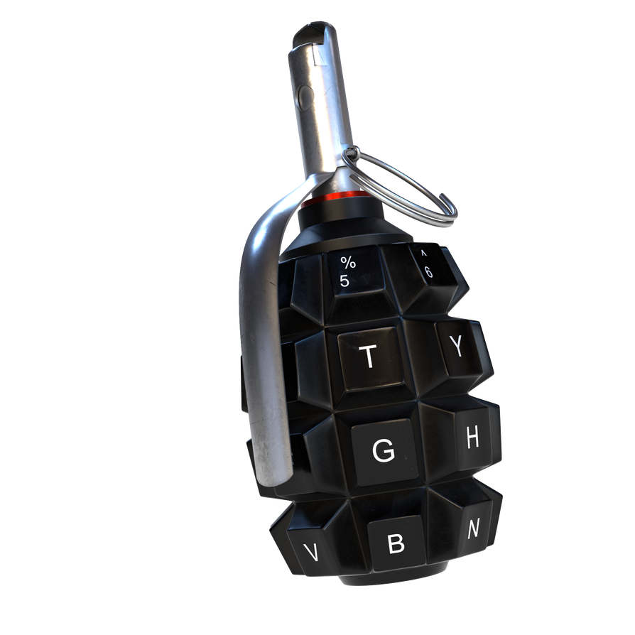 Grenade with Keyboard Buttons v2 by EFC12 on DeviantArt
