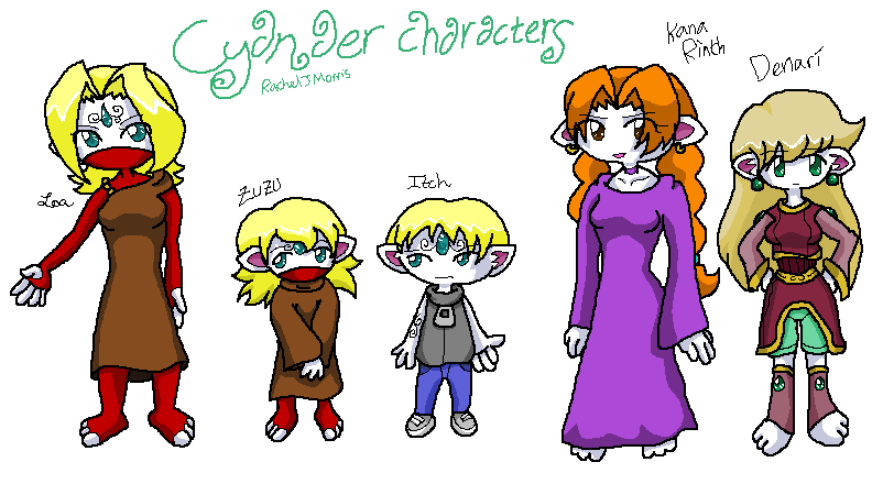 Cyanaer characters