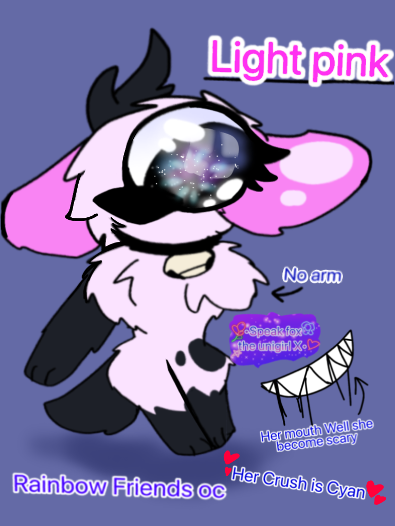 Pink The Friendly Monster (My Rainbow Friends OC) by starbunny196 on  DeviantArt