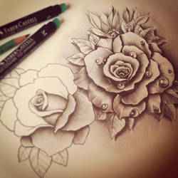 Working progress. Roses design