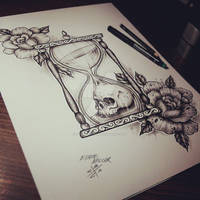 Hourglasses / Roses / Skull