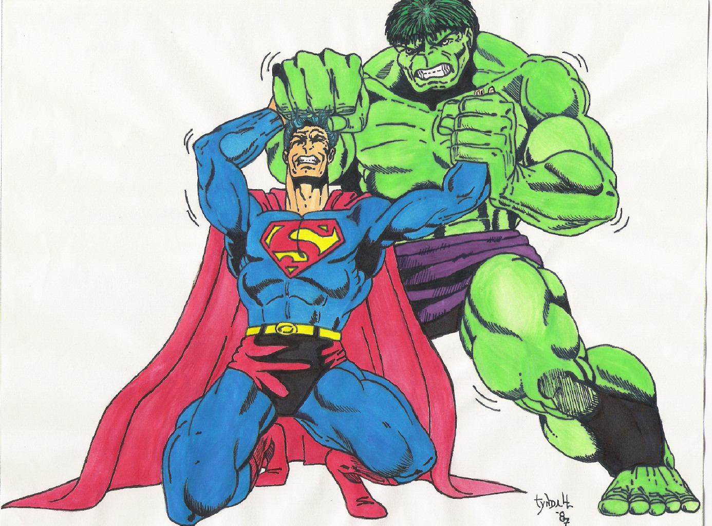 Superman vs Hulk by TyndallsQuest on DeviantArt Superman vs Hulk by TyndallsQuest on DeviantArt