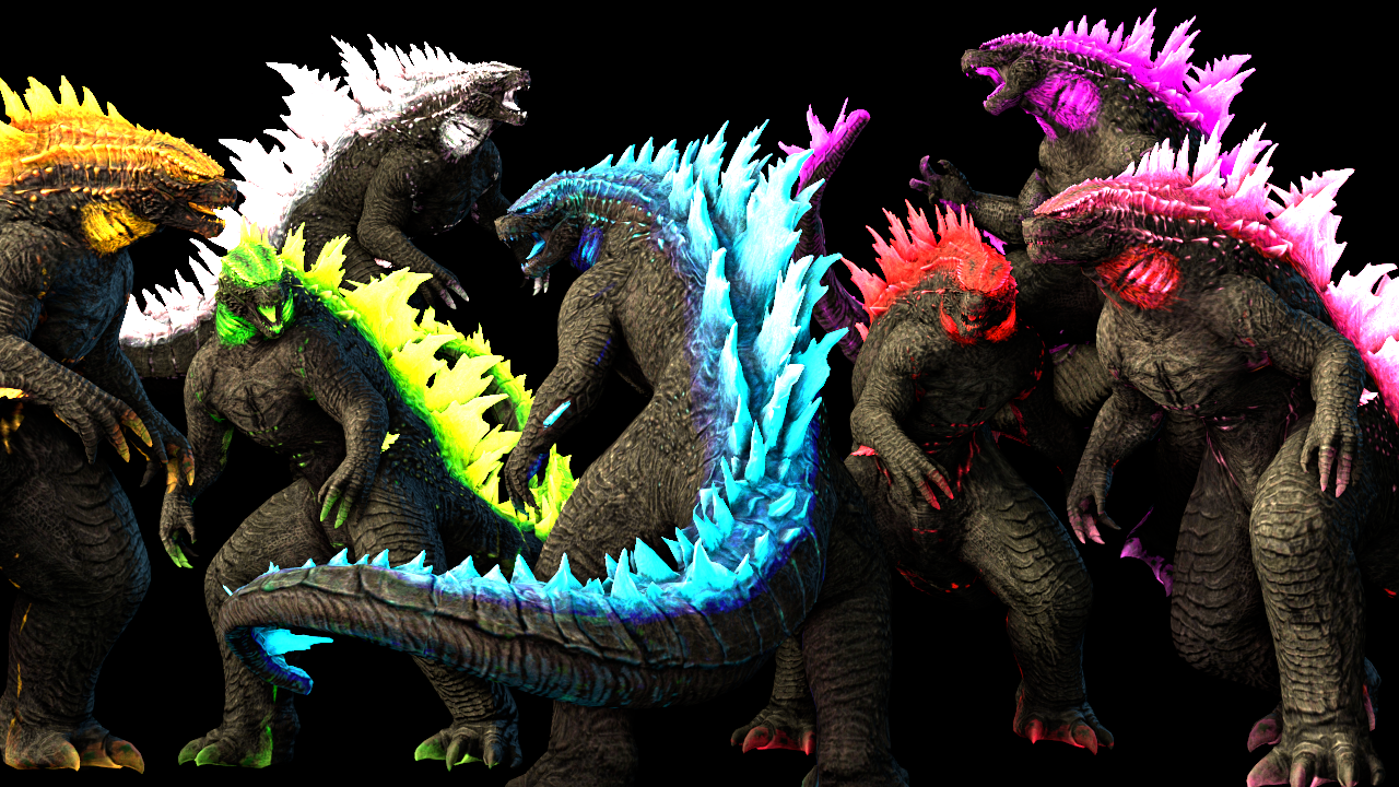 GxK - All Godzilla color phases by DracoKhajiit on DeviantArt