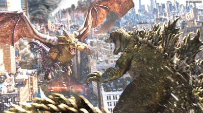 Godzilla vs Gryphon - Final battle begins