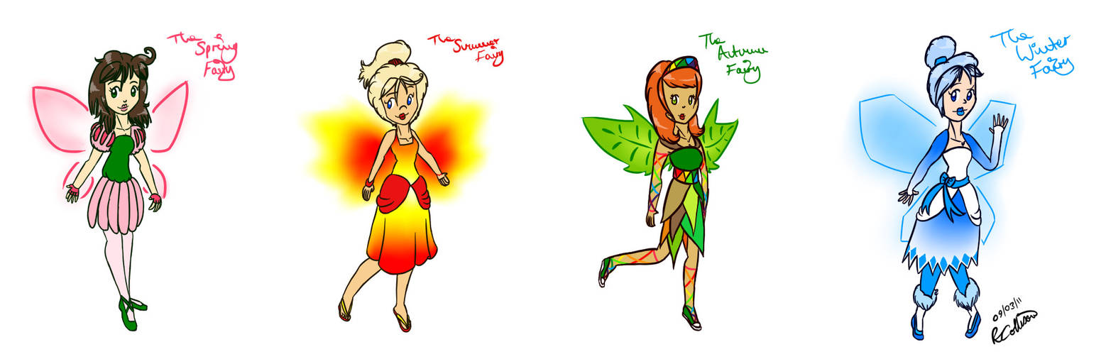 The Season Fairies by PonellaToon on DeviantArt
