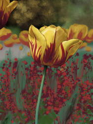 Fire Tulip - Procreate Painting