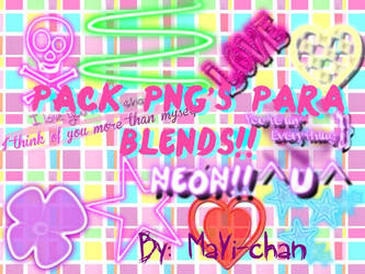 Pack png neon para blends!