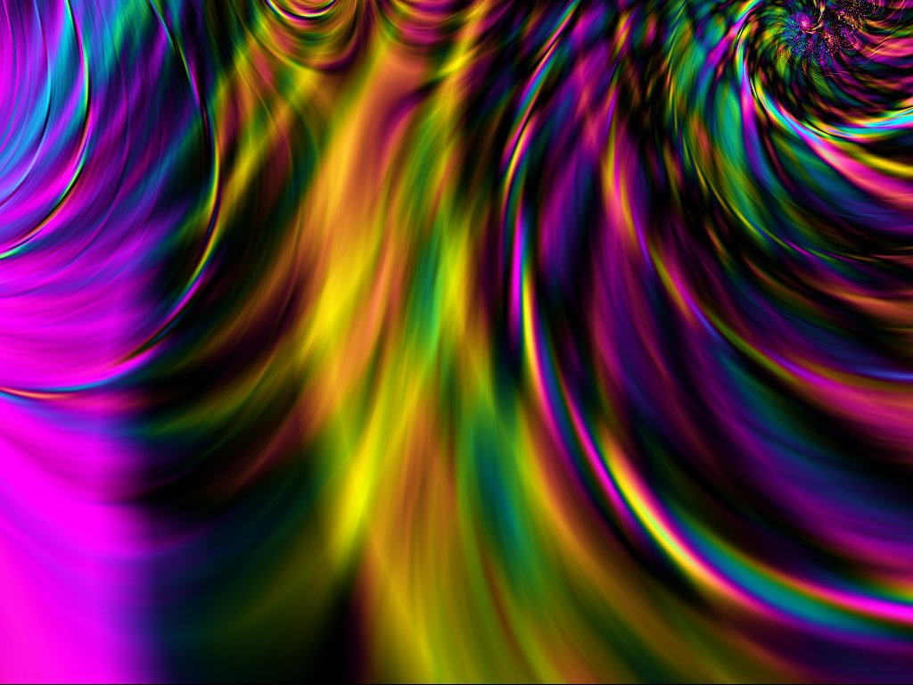 Feathery Rainbow Fractal Stock