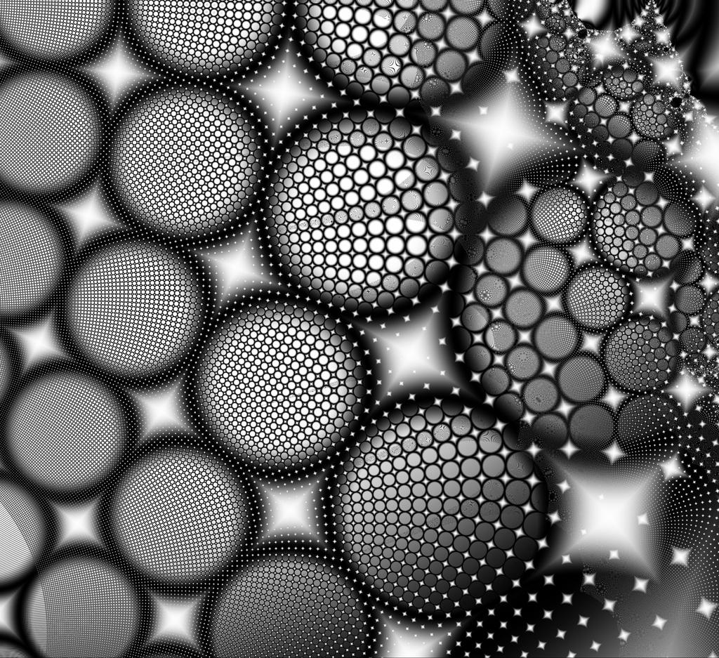 Black and White Fractal Print