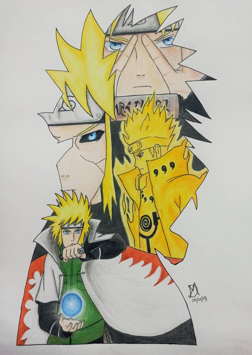 Namikaze Minato é conhecido como Yellow Flash Coloring Pages