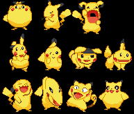 PIKACHU SPRITES by father-of-mamoswine on DeviantArt