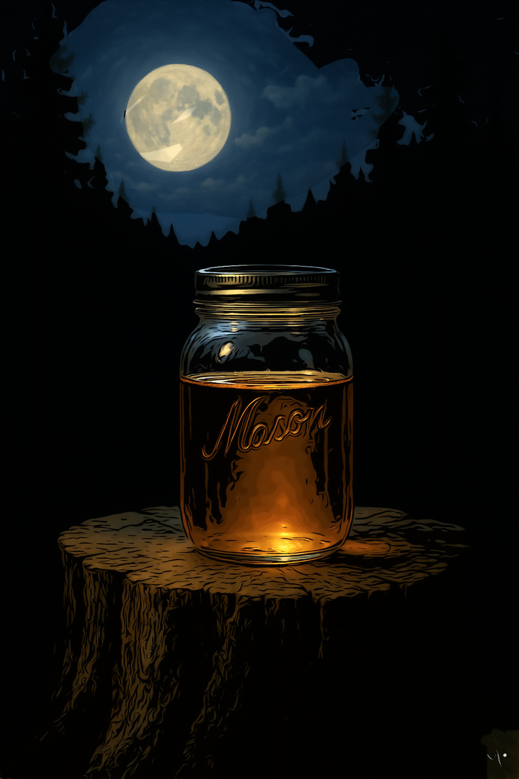 Moon in a Mason Jar