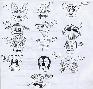 Random Cartoon Faces by pikab2001 on DeviantArt