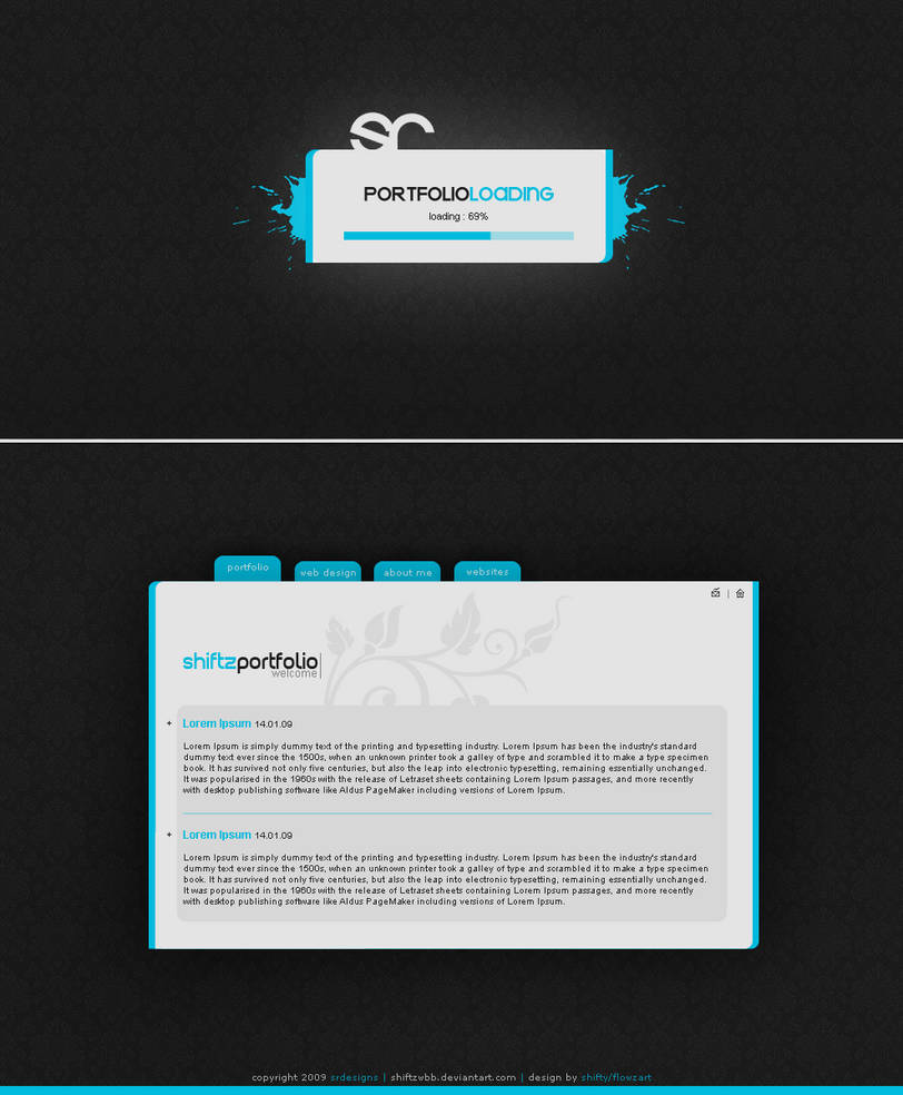 Blue Portfolio Template by Shiftz on DeviantArt