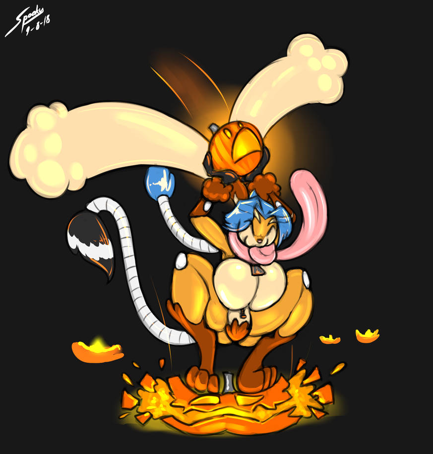 Halloween '18 - A Bunny With Stompity Things by grayscalerain