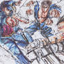 Kenshiro vs. Jotaro Kujo vs. Guts Comikaze Style