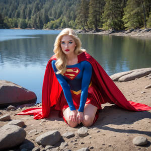 Supergirl arriving on Earth