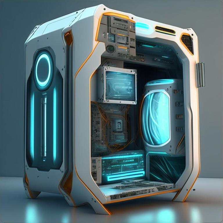 Futuristic sci-fi PC system unit by Pickgameru on DeviantArt