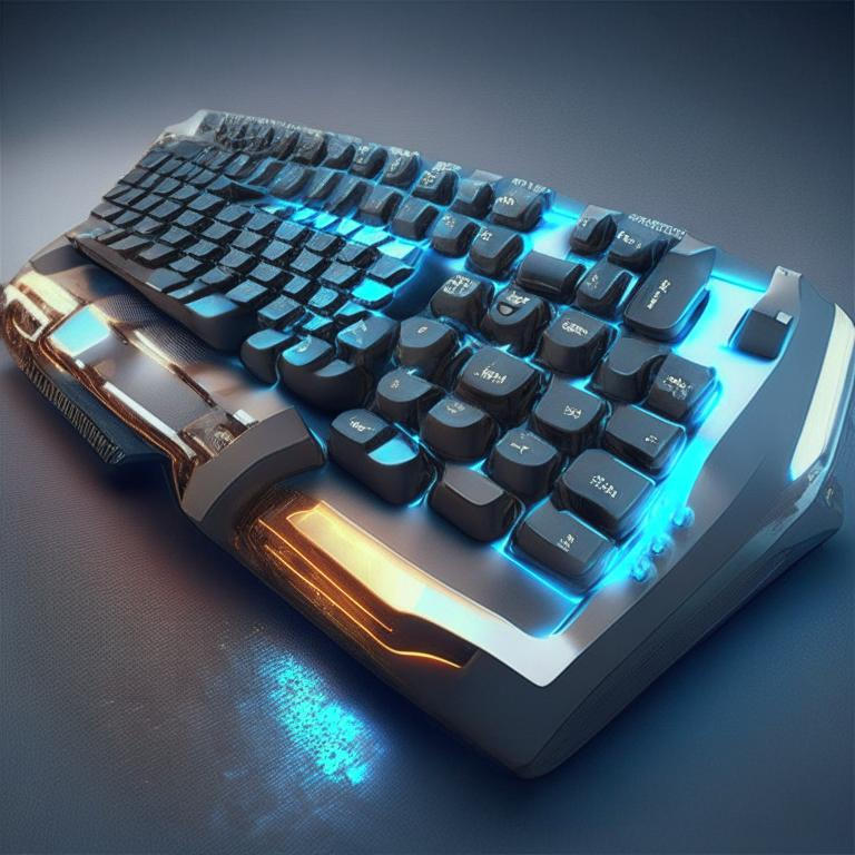Futuristic sci-fi PC keyboard by Pickgameru on DeviantArt