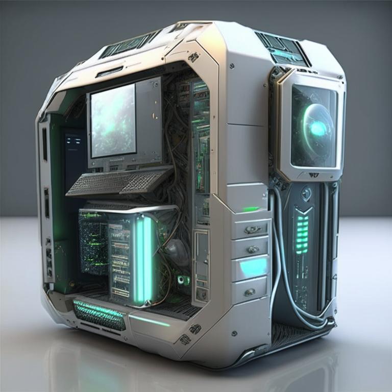 Futuristic sci-fi high-technological PC system uni by Pickgameru on ...
