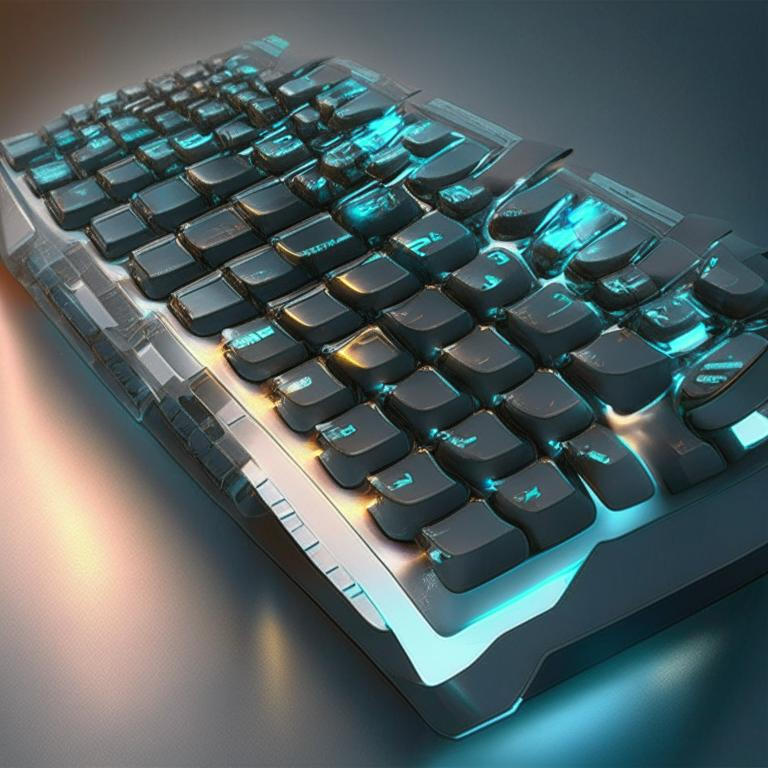 Futuristic sci-fi high-technological PC keyboard by Pickgameru on ...
